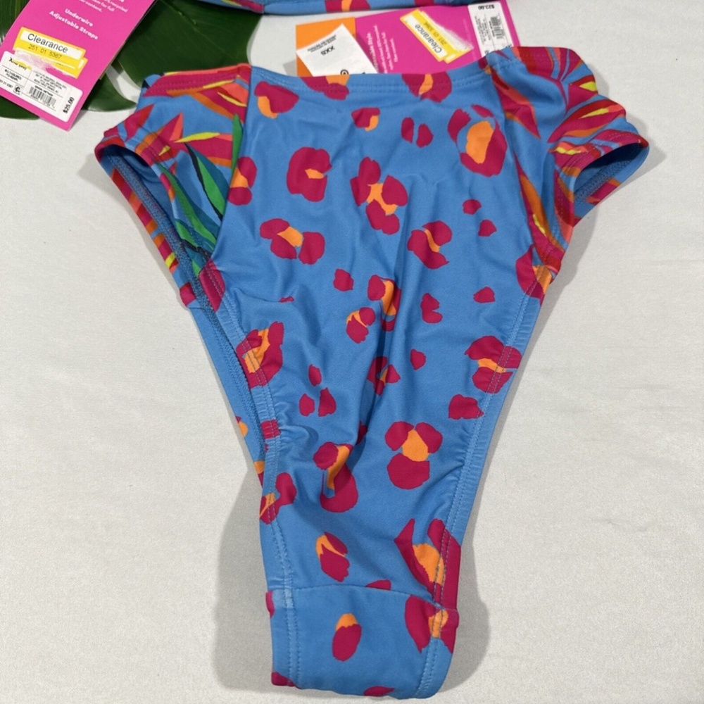 NWT  Tabitha Brown x‎ Target [ XXS ] Tropical/Leopard Bikini Top + Bottom #5413 - Picture 11 of 15